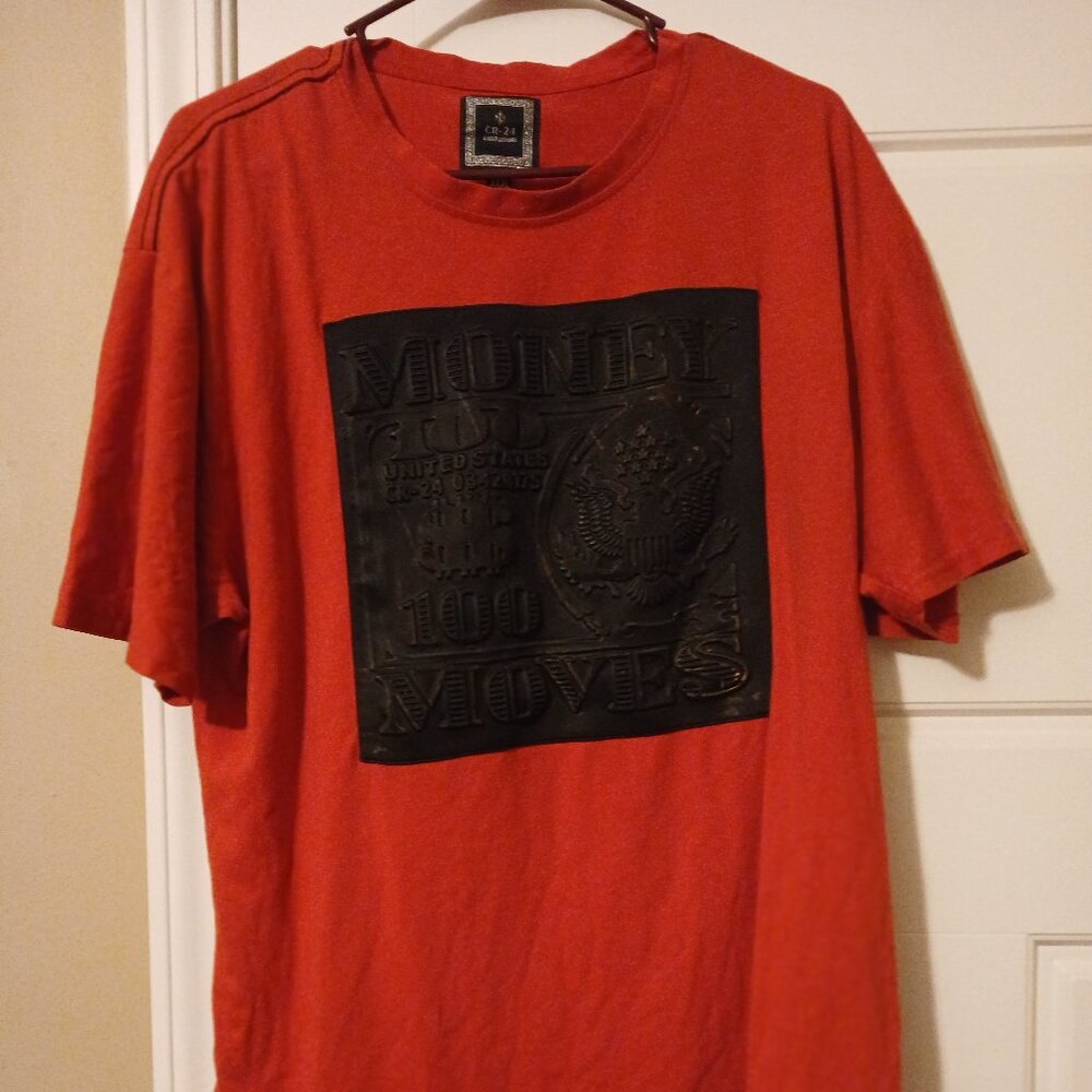 Men’s Red & Black “Money” Shirt – Size 3X – Good Condition